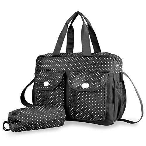 3PCs Baby Nappie Diaper NEW 2016 Elifestore Changing Bags Sets,Black