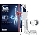 Oral-B Genius 8900 - CrossAction cepillo de dientes eléctrico recargable con tecnología de Braun, 2 mangos, 5 modos, 3 cabezales de recambio y 1 estuche de viaje premium