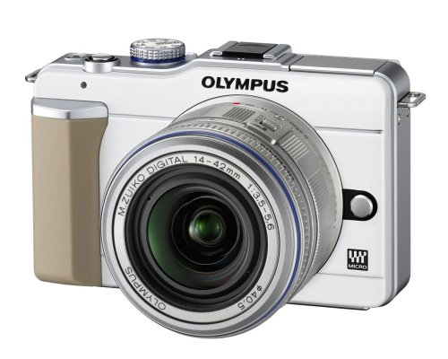 Olympus E-PL1 Compact System Camera - White (14-42mm Silver Lens Kit)