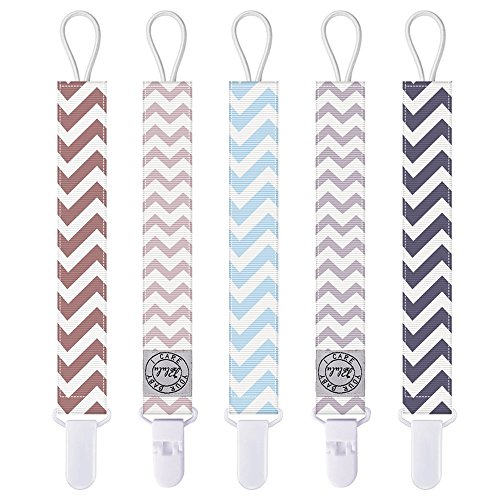 Blulu Baby Dummy Clips Holders, 5 Pieces