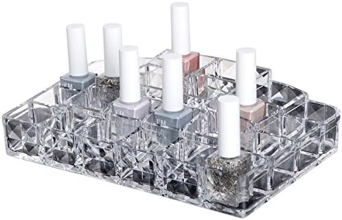 Makeup Organiser Acrylic for Cosmetics like Enamel and Lipsticks | Bathroom Organizer | OWENUP | Transparent Plan