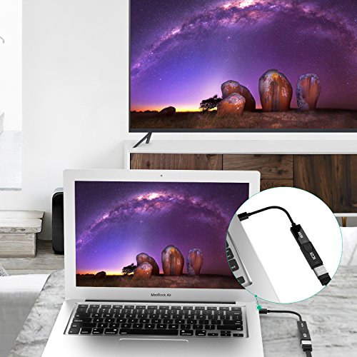 ICZI 4K Mini Displayport auf Displayport Adapter mit Displayport auf HDMI Adapter, Male zu Female, vergoldet Stecker, Schwarz, für Macbook, Kiebel KCSMOBILEGAMING PRO7-15, Sureface book und mehr (2 Stücke) - 6