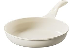 Redchef Frying Pan Nonstick 28cm, Ceramic Pan Induction 11″, Omelette Skillet, PTFE/PFAS/PFOA-Free, Scratch-Resistant, Ergonomic Handle, Beige White