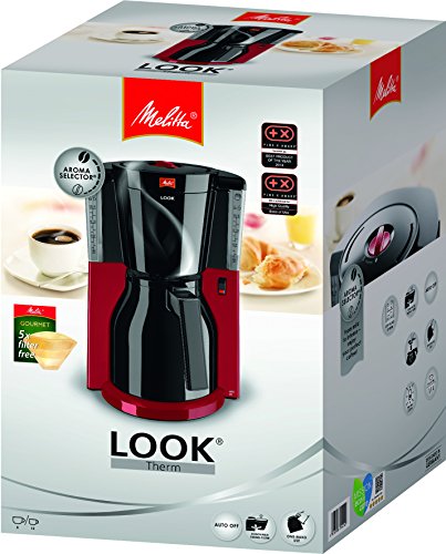 Melitta 101118 Look Therm Selection Kaffeemaschine Aromaselector Thermkanne, rot - 2