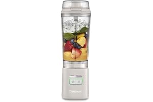 Cuisinart® Blast & Go Portable Blender | Cordless, USB-C rechargeable | BPA-free travel cup | 20,000 RPM motor | 2 presets: Blend & Smoothie | Smoothies, protein shakes, crush ice, frozen fruits, nuts