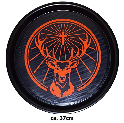 Preisvergleich Produktbild Jägermeister Tablett Serviertablett Kellnertablett Gummiert ca. 37cm