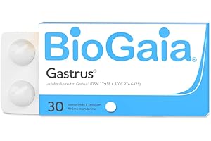 BIOGAIA GASTRUS – L. reuteri Gastrus 'DSM 17938 + ATCC PTA 6475 – Box mit 30 Kautabletten mit Mandarinen-Aroma