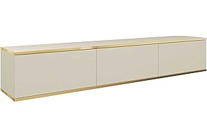 MUEBLES SLAVIC Mobile TV Oro 175 cm, Mobile TV a sospensione, Mobile TV, Vari colori, Mobili da soggiorno, Stile moderno (Beige)