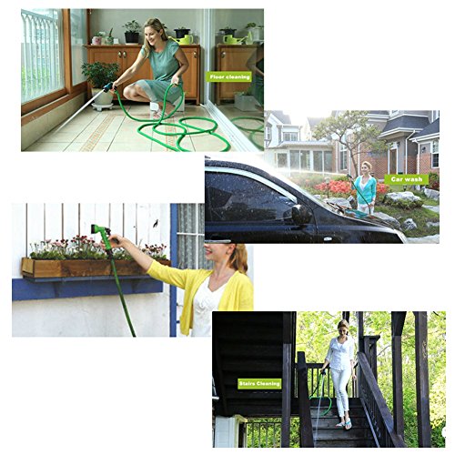 Flexibler Gartenschlauch 7,5 – 22,5 M (inkl. 7 Funktionen Sprühkopf) Gartenbrause Wasserschlauch Autowäsche Flexischlauch Bewässerungsschlauch dehnbar Schlauch flexibel Bewässerung - 4