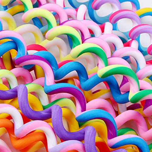 Sasairy Frauen Mädchen Packung mit 12 Stück bunte Haar Torsion Haar Verpackungs Zubehör - 5