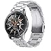 Produktbild Lynlon Samsung Galaxy Smartwatch 46mm Ersatz Armband,Lynlon solides Edelstahl Gliederarmband für Samsung Galaxy 46mm / Samsung Gear S3 Frontier/S3 Classic, mit Faltschliesse (Metall Silber) [mit Wechsel Kit]