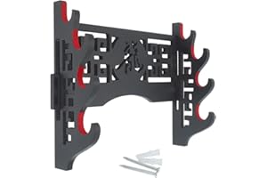 SHULI Schwerthalter Wandhalterung Schwertständer Japanische Samurai Schwerthalterung und Standard Schwerter-4-Tier