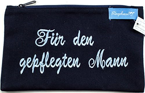 Wash Bag for The Well-Groomed Man Dark Blue Cotton Ringelsuse