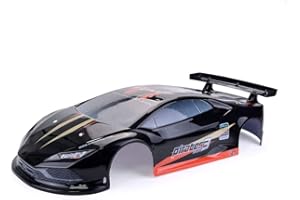 Katigan Carrozzeria per Auto su Strada 1/10 RC Drift per LRP Yokomo Touring Auto HPI Kyosho HSP Redcat FS Acme ZD Racing Cars, Nero