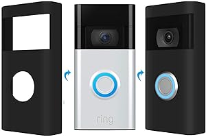 TYEYOBER Ring Doorbell Silicone Skin Case Cover Compatible with Ring Video Doorbell 2nd Gen/Ring Battery Video Doorbell Plus-Protect Your Ring Video Doorbell from Direct Infringement of Sun Glare,Weather & UV