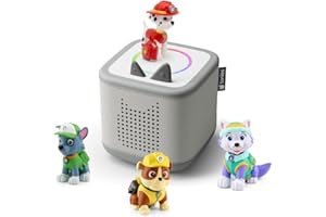 tonies Toniebox 2 Bundle Incl. 4 Tonies: Paw Patrol Rubble, Rocky, Marshall, Everest, Mondgrau, Audioplayer für Hörbücher, Lieder, Einschlafen und Tonieplay für Kinder