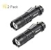 Produktbild Taschenlampe LED - SMAtech Taschenlampen Mini Handliche 350 Lumen Super Helle Zoombar ideal für Outdoor, Camping, Nachtfischen, Nachtreiten, Notfälle [2er PACK]