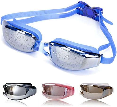 Swimming Goggles Anti Fog No Leaking Swim Glasses with Free Nose Clip & Earplugs for Men Women Youth Kid Child