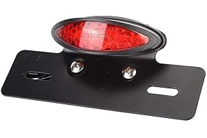 KIMISS LED Luce Freno Posteriore Moto Lampada per Fanale Posteriore Ovale Retrò a LED Motociclo Indicatore Stop Lampadina Indicatori Segnale Luce Freno Posteriore per