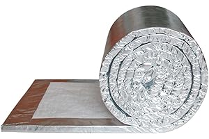 GOONSDS Couverture De Feu De Déflecteur D'isolation en Fibre De Céramique - Feuille D'aluminium Simple Face pour Poêles, Fours, Fours, Feu,30mmx610mmx1000mm