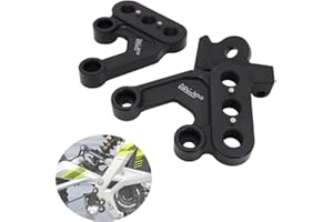 JFG RACING Motorcycle Foot Peg Brackets,Right/Left Foot Peg Bracket Aluminum Foot Rest Brackets for Sur Ron Light Bee X/S Electric Dirt Bike-Black