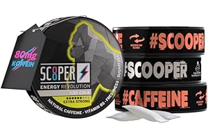 SCOOPER Energy 80 mg Iced Box Peach Extra Strong | 2 x Iced Cola Extra Strong 2x Iced Tea Peach Extra Strong | 4 x 7,2 g