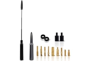 RUPA Autoantenne Universal, Autoantenne Teleskop Kurzstabantenne von 5.5in bis 11.8in mit 9 Gewinde Mini Autoradio Antenne von M4 M5 M6 FM/AM Antenne Kompatibel mit alle Autos Truck - Schwarz