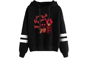 LKY STAR Animés Sweat à Capuche Hazbin Hotel Merch Hoodie pour Garçon Fille Sweatershirt avec à Manches Longues
