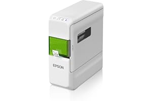 Epson LabelWorks LW-C410 | Domowa drukarka etykiet, 37 kompatybilnych taśm do 18 mm, aplikacja mobilna, spersonalizuj swoje etykiety.