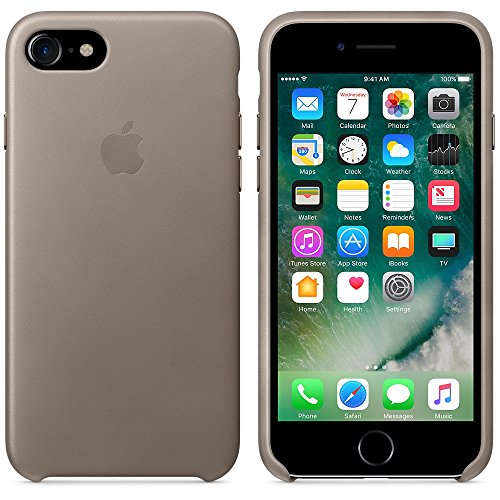 Apple MPT62ZM A Leder Schutzh  lle f  r iPhone 7 taupe