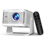[Integrated App] Mini Projector 4K &amp; 8K Support 1080P Native, Portable Projector with WiFi 6 BT 5.4, 600ANSI, Auto Focus, 6D