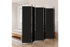 HOMIUSE 300 x 200 cm Room Divider Screen Balcony Privacy Screen Room Divider Indoor Privacy Screen Garden Balcony Protection Side Awning Extendable Partition Wall Black