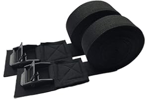 AROMELIVII Cinghie per Fissaggio, 2 Pezzi 3m Cinghie Cricchetto con Fibbia Metallica, cinghie in nylon per trasportare dei kayak sull auto, portapacchi per camper