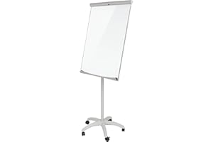 ‎DR.TAFEL Dr. Tafel - EcoMobilechart - Magnetisches Flipchart I Mobil und verstellbar I Multifunktional I Trocken abwischbar - Weiß