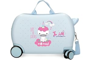 ROLL ROAD I, hellblau, Kinderkoffer Unicorn