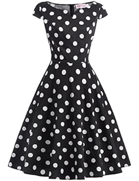Belle Poque Rockabilly Kleid Damen Festliche Kleider Retro Kleid Knielang Kleid