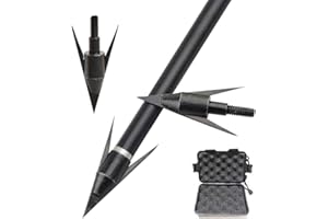 SHARROW 6pcs /12pcs Archery Hunting Fish Broadheads Bowfishing 145 Grains Arrowheads Bow Fishing Arrow Tips Point with Storage Arrow Heads Box