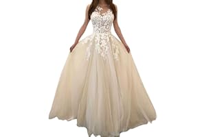 SPRITUMN WOMEN DRESS Women Fashion Floral Lace Wedding Elegant Chiffon Evening Party Dress Ball Gown,Women's Vintage Elegant Floral Lace Sleeveless Evening Prom Ball Gown Long Maxi Wedding Bridesmaid Dress