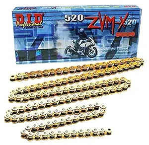 D.I.D 520ZVMXG-102 Gold 102-Link High Performance X-Ring Chain with Connecting Link