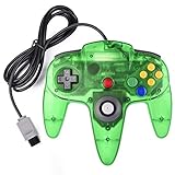 suily Retro 64-Bit N64 Controller, Kabelgebundener Gamepad Controller Joystick fr N64 Konsole N 64 System(klares grn) - 