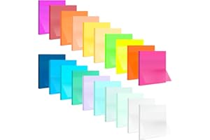WONWOOD_DIRECT Note adesive trasparenti 19 colori 1000 fogli 75x75mm note adesive trasparenti 20 blocchi di fogli autoadesivi trasparenti per appunti per scuola ufficio casa