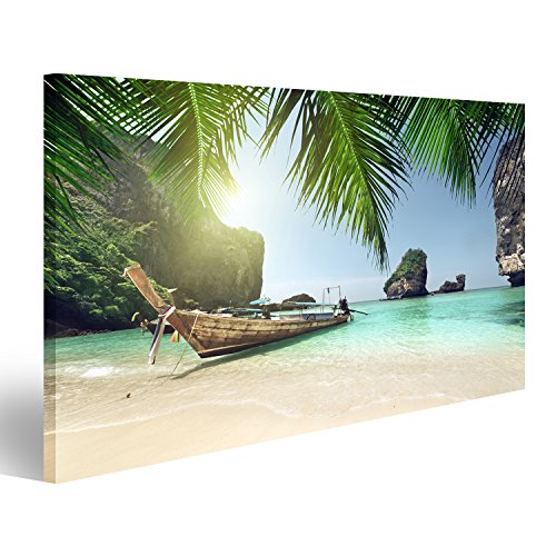 Joli Tableau sur Toile Bateau sur l'île de Phi Phi, Thaïlande Poster, Tableaux, Cadeau