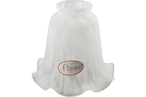 fd-bolletta arredamento e illuminazione Paralume vetro,campanella sostituzione per lampada,lampadari,ricambio paralume bianco vl22 Misure: H 12,5cm, Ø vetro 13,5cm, Ø esterno imboccatura 5,4cm