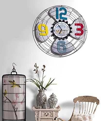 Industrial Air wall clock electric fan model wall decoration bar cafe shops wall decorations wall decoration