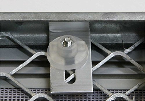 Lichtschachtabdeckung Profi 115 x 60 cm ALU Rahmen + PET Screen Gewebe, individuell kürzbares Schutzgitter, einfache Montage ohne Bohren, Dichtungsbürste + Gummi-Wandanschlussprofil - 5