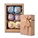 LAVEN Organic Bath Bomb Gift Kit, 3 Scents (Eucalyptus, Lavender and Orange) Pack of 6