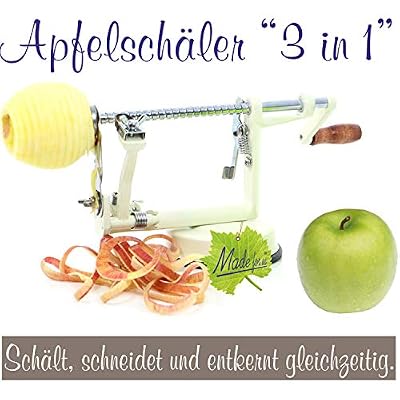 Made for us Éplucheur à pommes professionnelle en aluminium Blanc crème