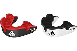 adidas OPRO Silver Mouthguard with Case - Senior, White - CE-Approved Gum Shield Suitable for Boxing, Rugby, Hockey, MMA, Kickboxing, Muay Thai, and Other Martial Arts