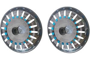 XIXITAIHAO Abflusssieb, Edelstahl, Stöpsel für die Küchenspüle, Anti-Verstopfung, 2 Stück