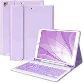 Fuchsia iPad 10.2 7/8/9 Nesil ile Uyumlu A2197, A2270, A2602 Klavyeli Tablet Kılıfı